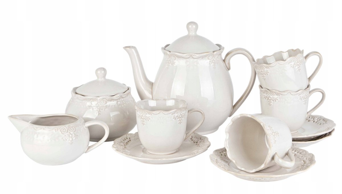 Amelia Koffie- op Theeservies 15 Delen - Elegante Keramiek