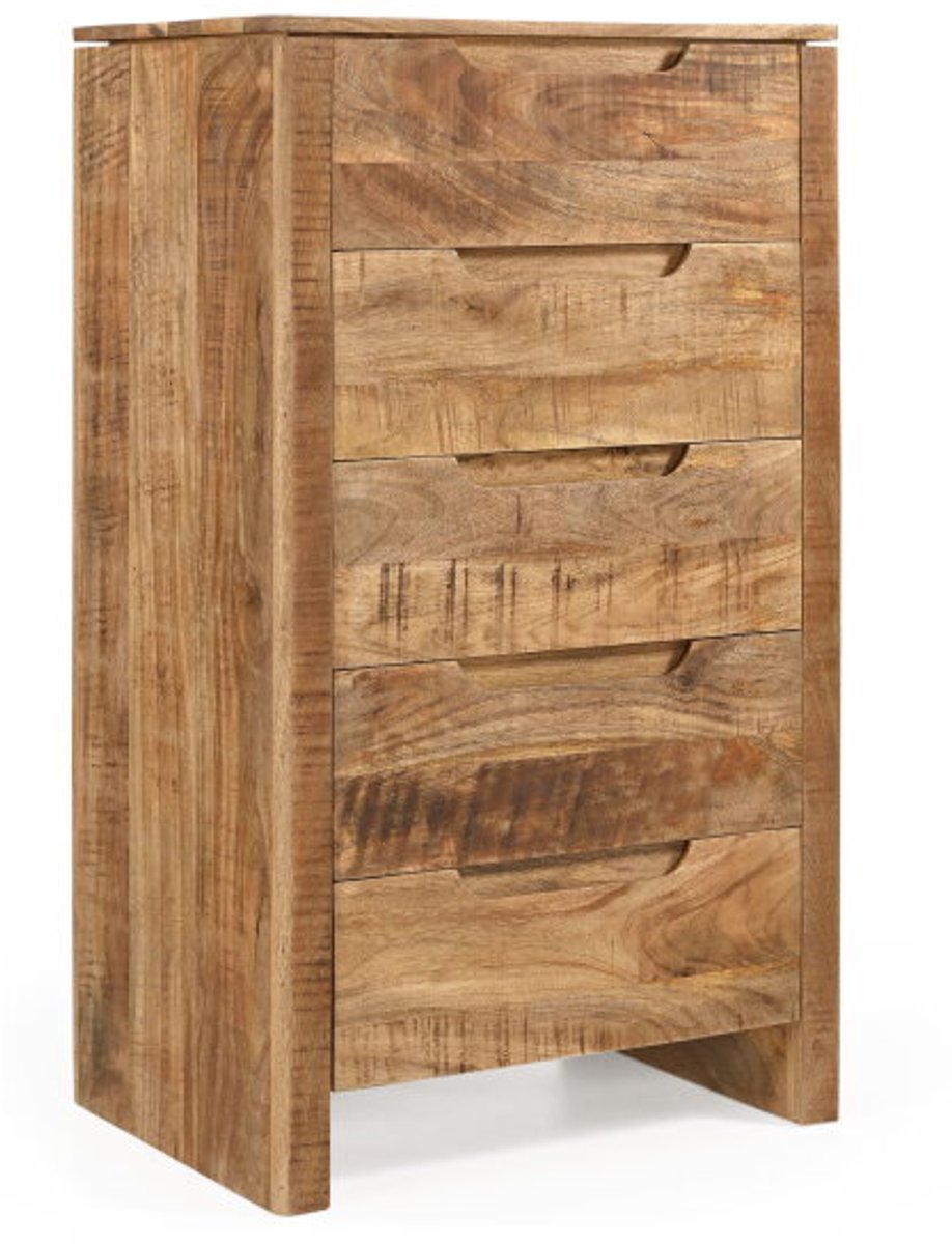 Benoa Ladekast met 5 Laden Sophie mangohout - 60x40x100 cm - Naturel