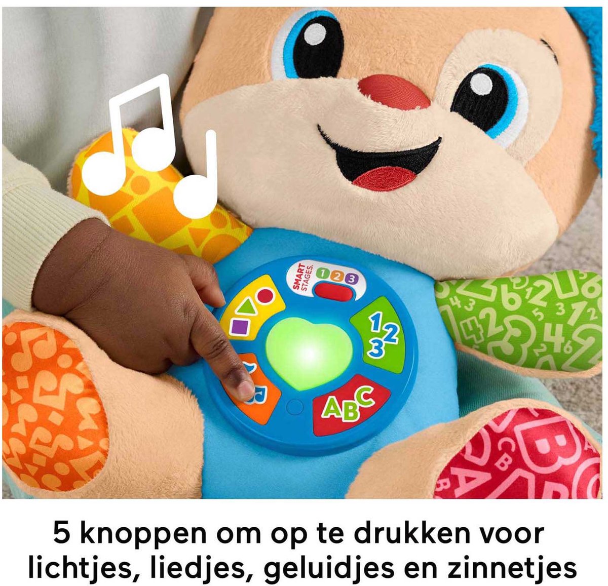 Fisher-Price Leerplezier Meegroeispeelgoed Puppy - Muzikale Knuffel — afbeelding 5