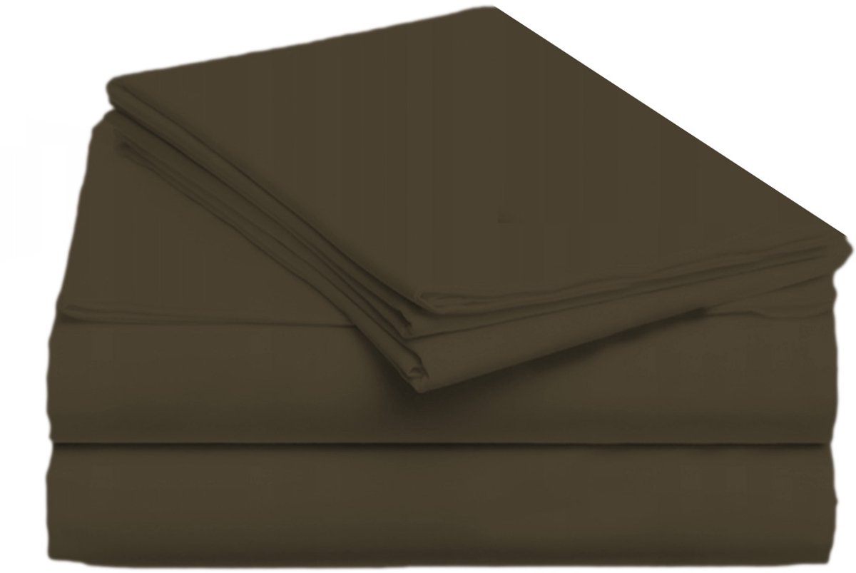 Katoenen Hoeslaken 160x210cm Traditioneel Zonder Elastiek Bruin