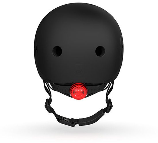 Scoot & Ride Helmet – Kinderhelm – XS 45-51 cm – LED achterlicht – magnetische sluiting – verstelbaar – Zwart — afbeelding 5