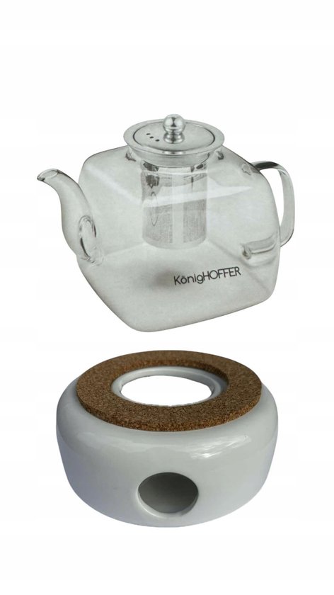 DEKAZIA® Ceramic Teapot with Filter and Warmer - Set with 1.2L DEKAZIA® Ceramic Teapot with Filter and Warmer - Set with 1.2L