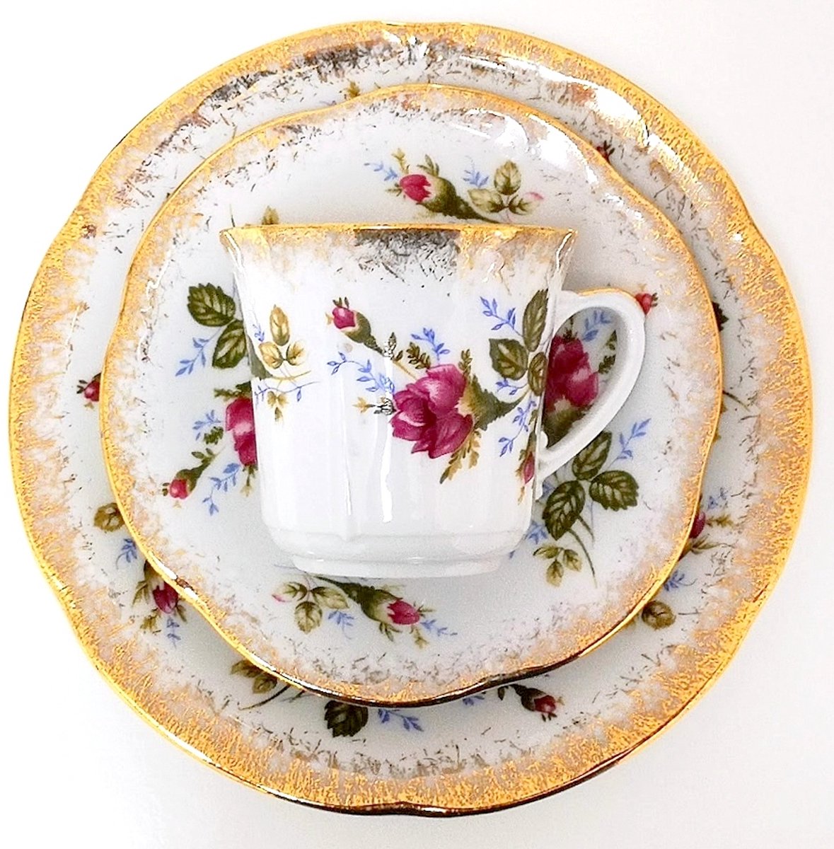 Malcer Kamelia Koffieservies 3-delig voor 1 Persoon, Goud