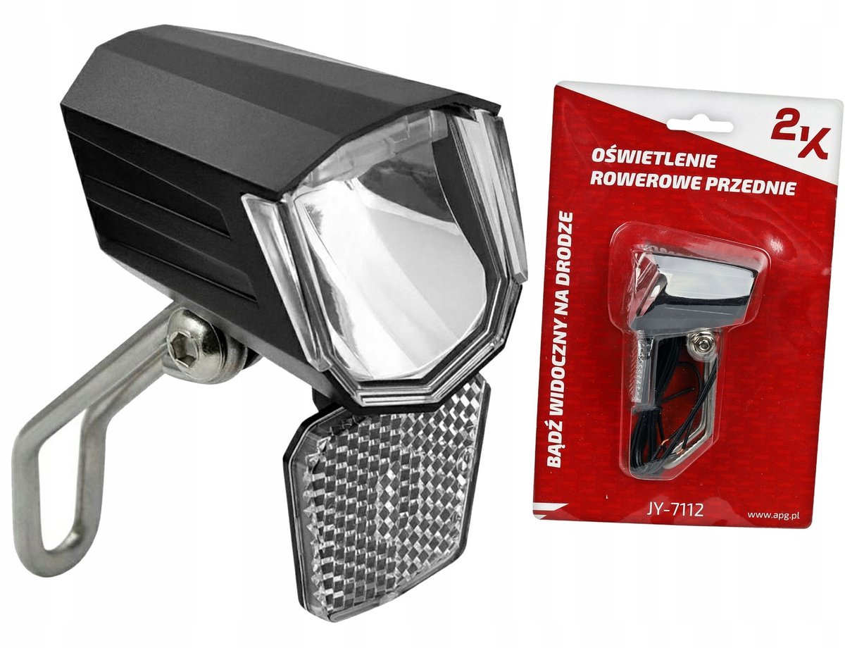 Dynamo Fietslamp JY-7112 met Noodstroomfunctie - 70 LUX