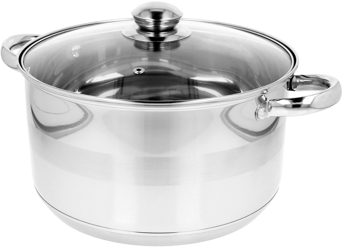Hoffner Traditionele Pan 2L - Roestvrij Staal, Inductie Geschikt