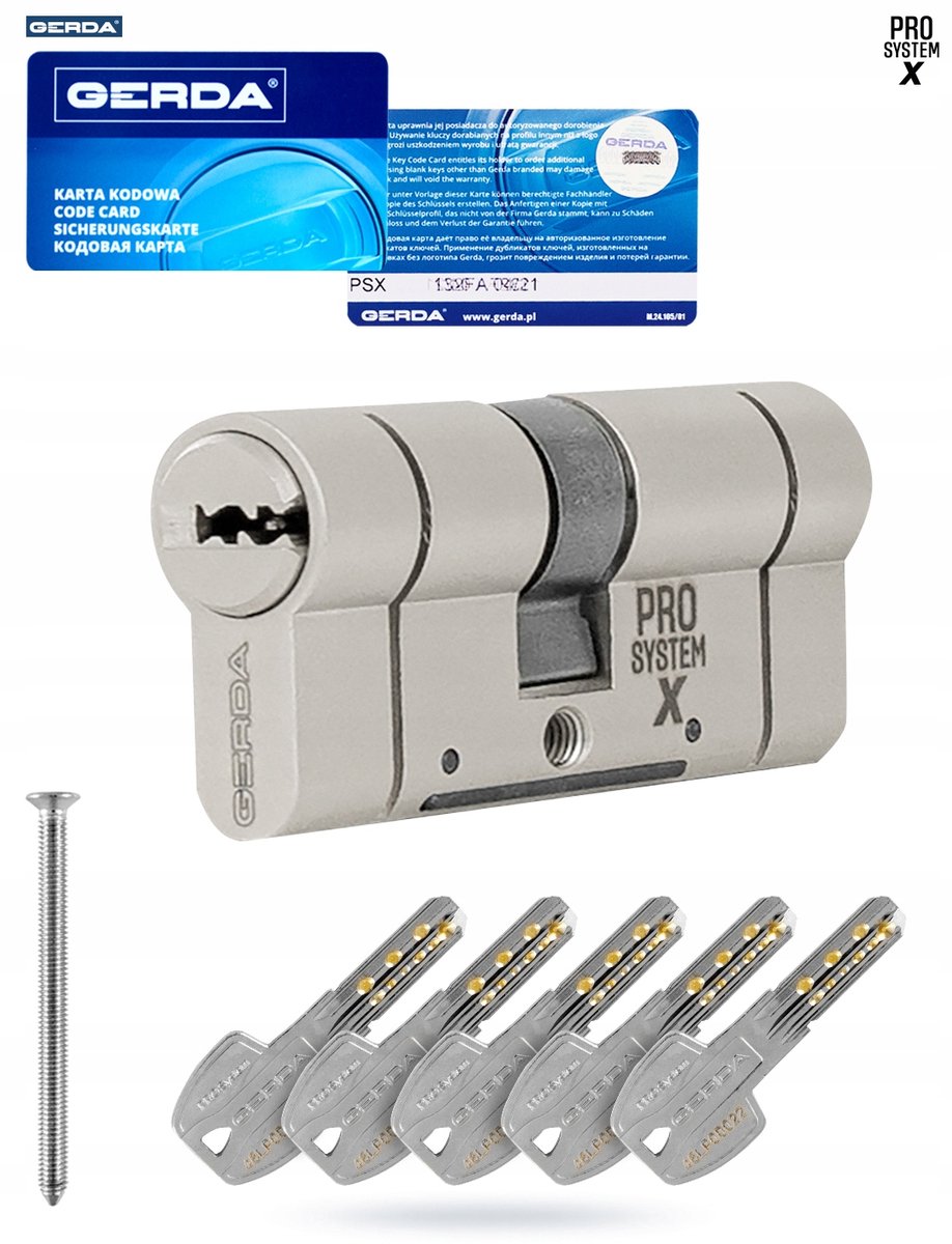 Gerda Prosystem X Cilinder 30/55 Nikkel - Veiligheidsklasse 6