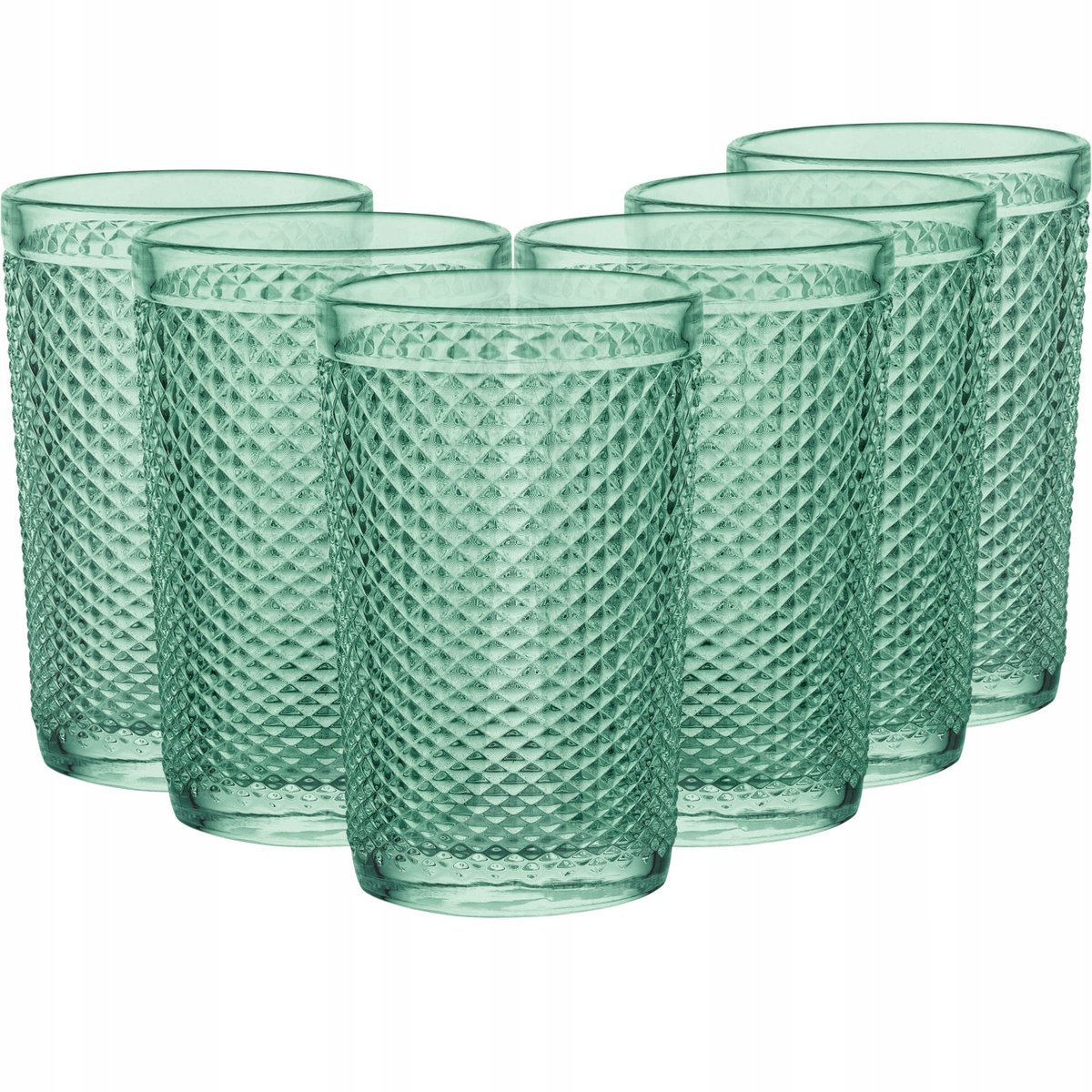 Florina Alexis Groene Longdrink Glazen Set van 6 - 340ml