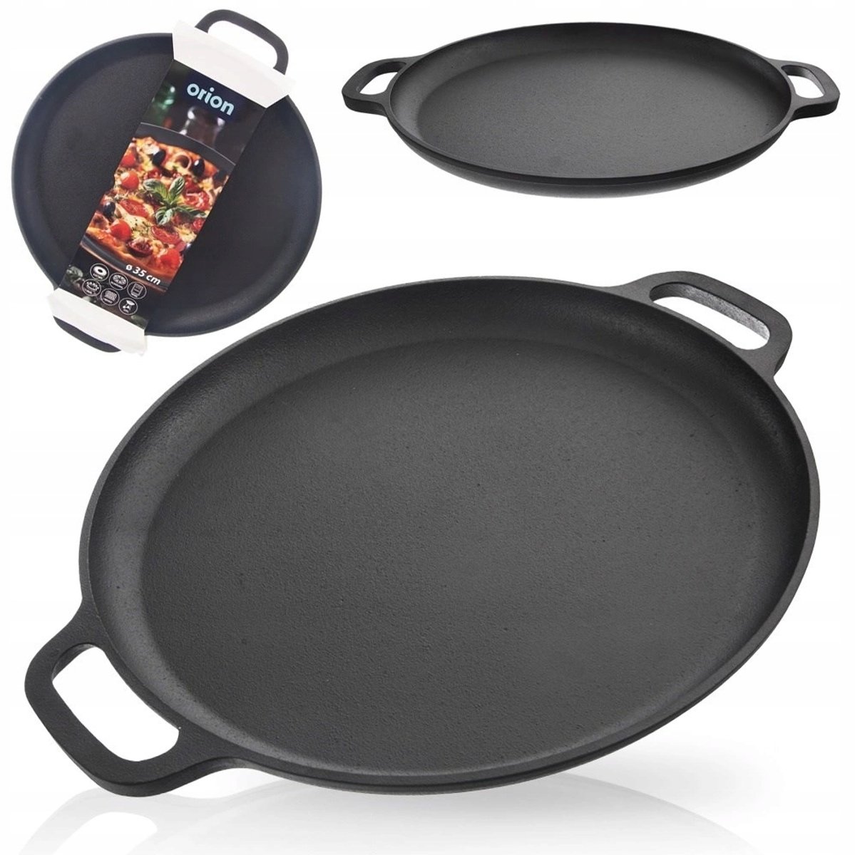 Orion Gietijzeren Grillpan 35x42 cm - Geschikt voor Inductie & Oven