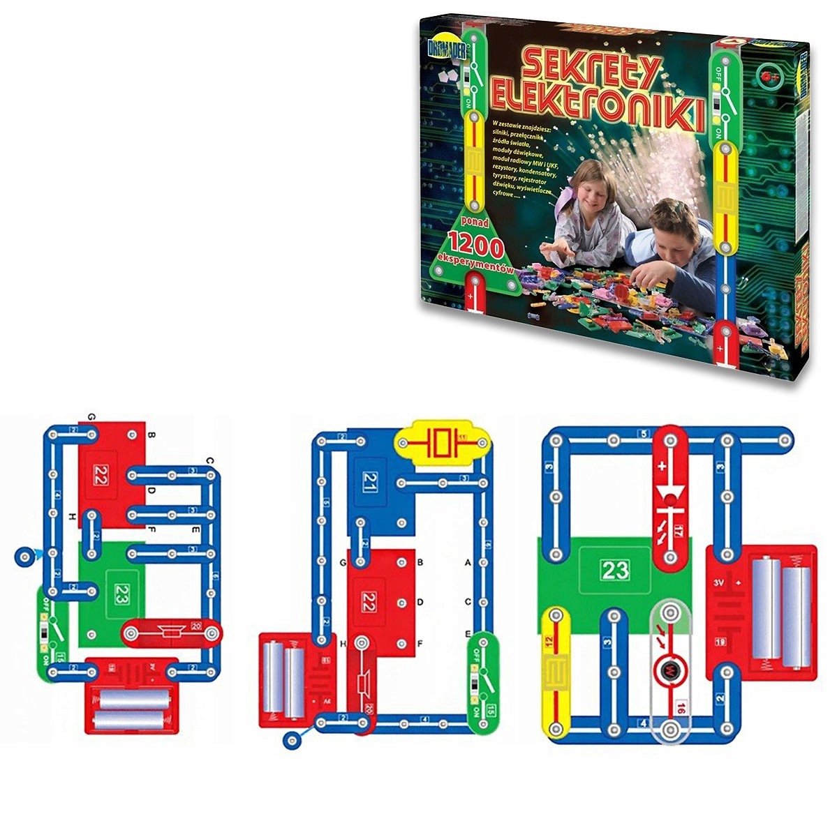 Dromader elektronische experimentkit: Sea dan 1200 experimenten