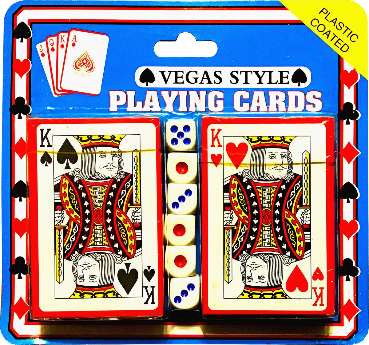 Speelkaarten set met dobbelstenen, 2 decks, 108 kaarten