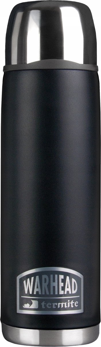 Termite Warhead Thermos RVS 1L Zwart - Houdt Warmte Lang Vast