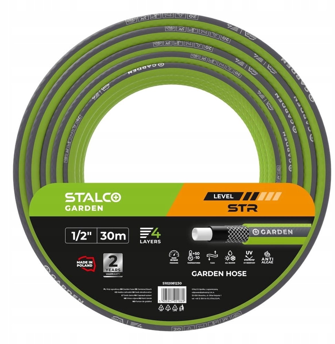 STALCO GARDEN Tuinslang 1/2" 30m - Duurzaam & Flexibel