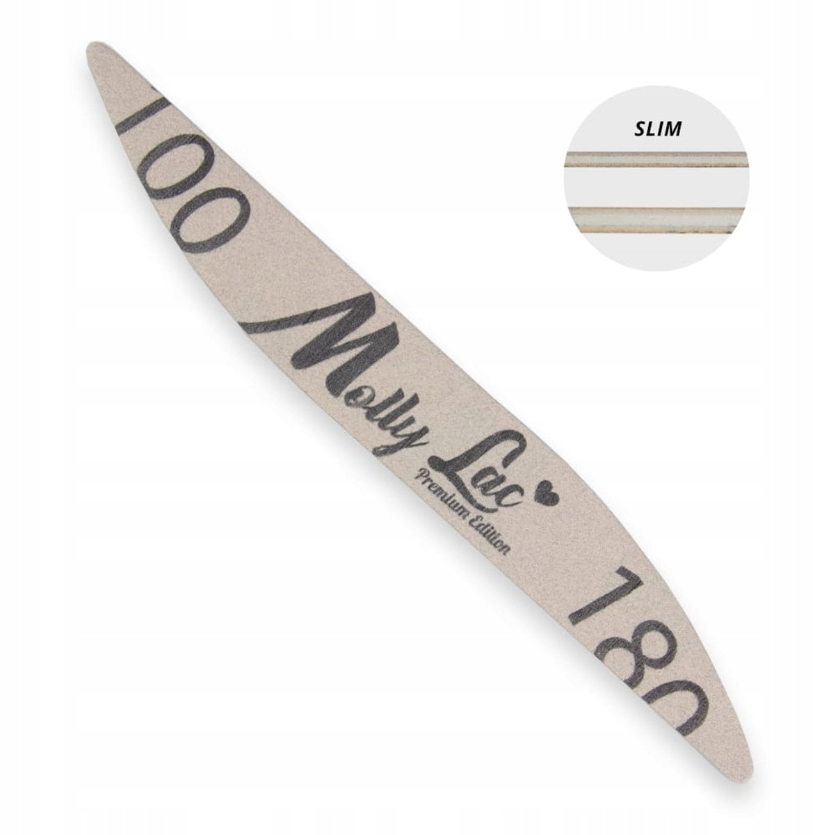 Molly Lac Professionele Nagelvijl 100/180 - Grijs Golf Slim