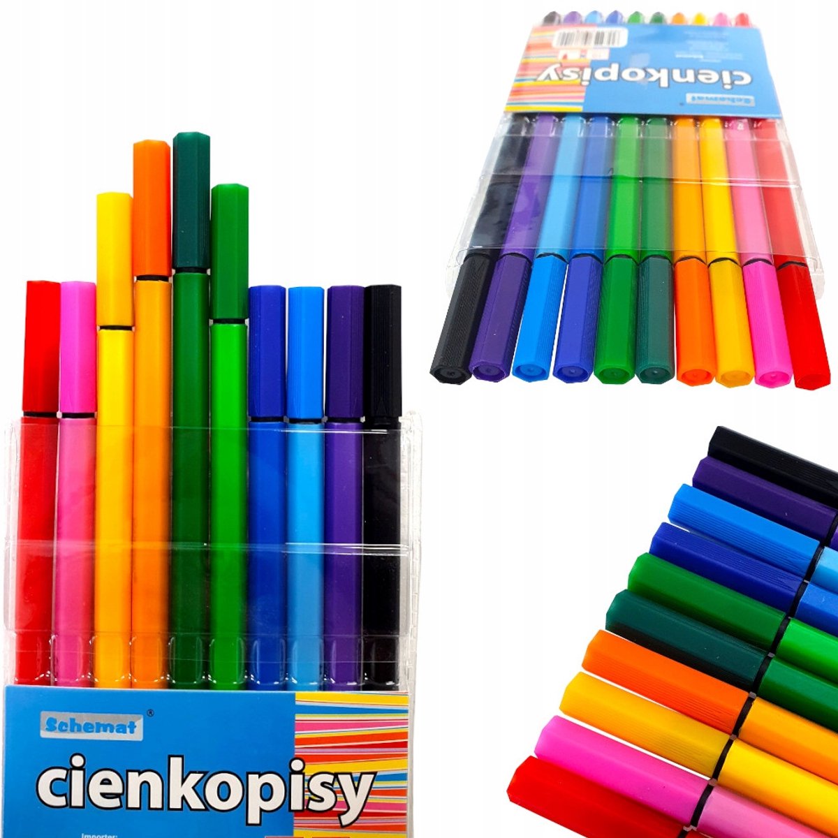 Schemat Fineliners Set - 10 stuks - 0,4 mm - Kleuren