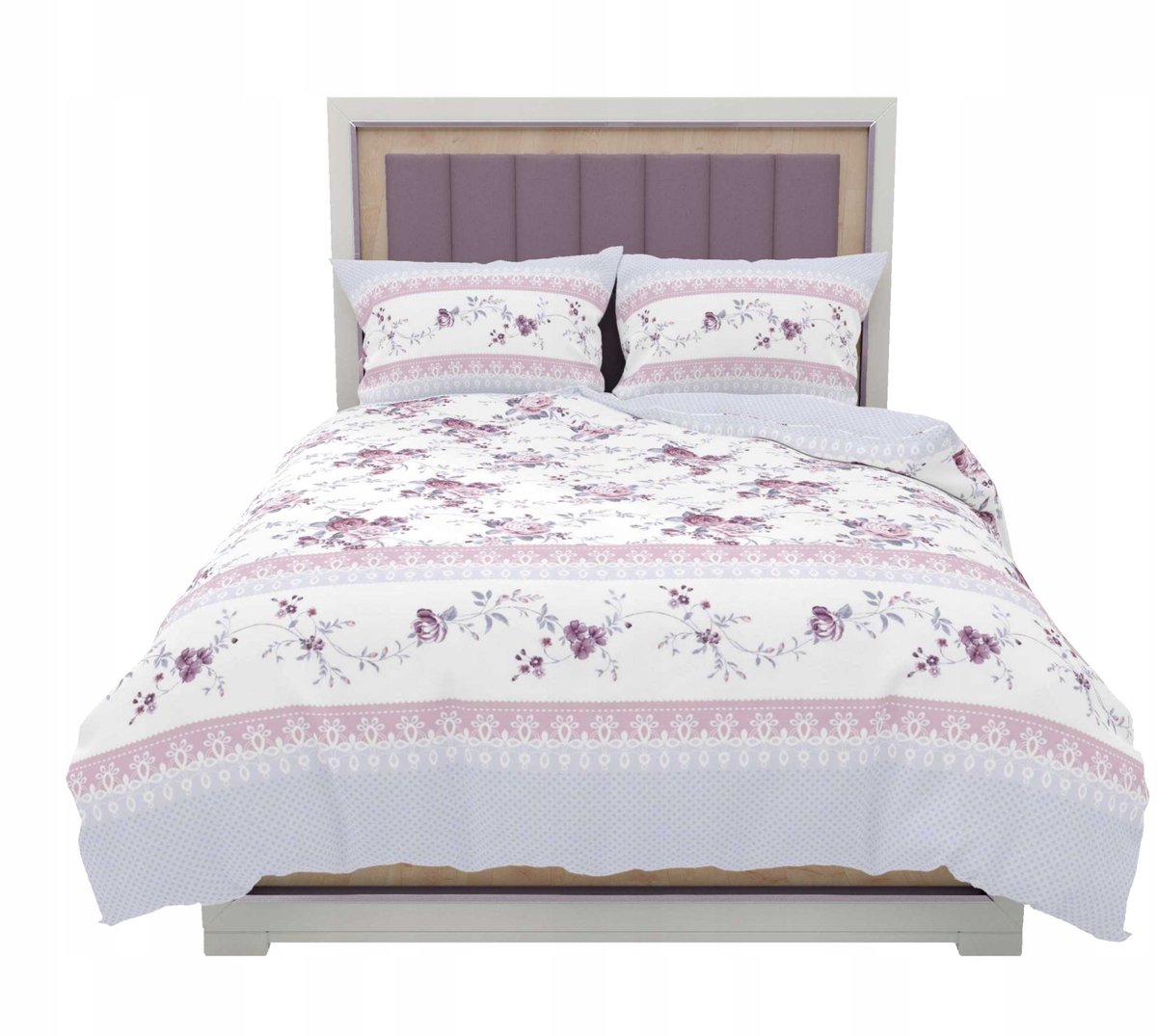 Zaratex Rozalia Satin Beddengoed 220x200cm Bloemendessin Zilver