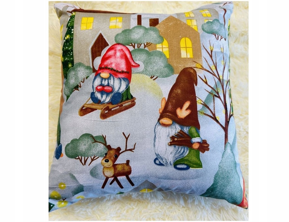 Kerstkussenhoes Katoen 40x40 cm - Feestelijk Design