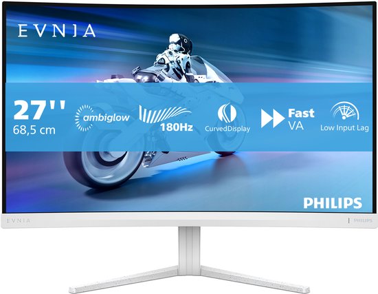 Philips Evnia 27M2C5201L - Full HD Curved Gaming Monitor - Ambiglow - 180hz - 27 inch