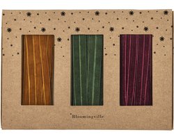 Bloomingville - Puglia Linten in okergeel, groen en rood - kerstdecoratie - 3x5m