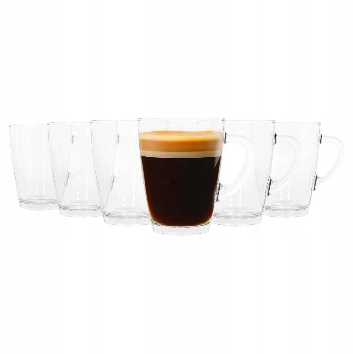 LAV VEGA 350ml Glazen Mokken Set van 6 - Koffie & Thee
