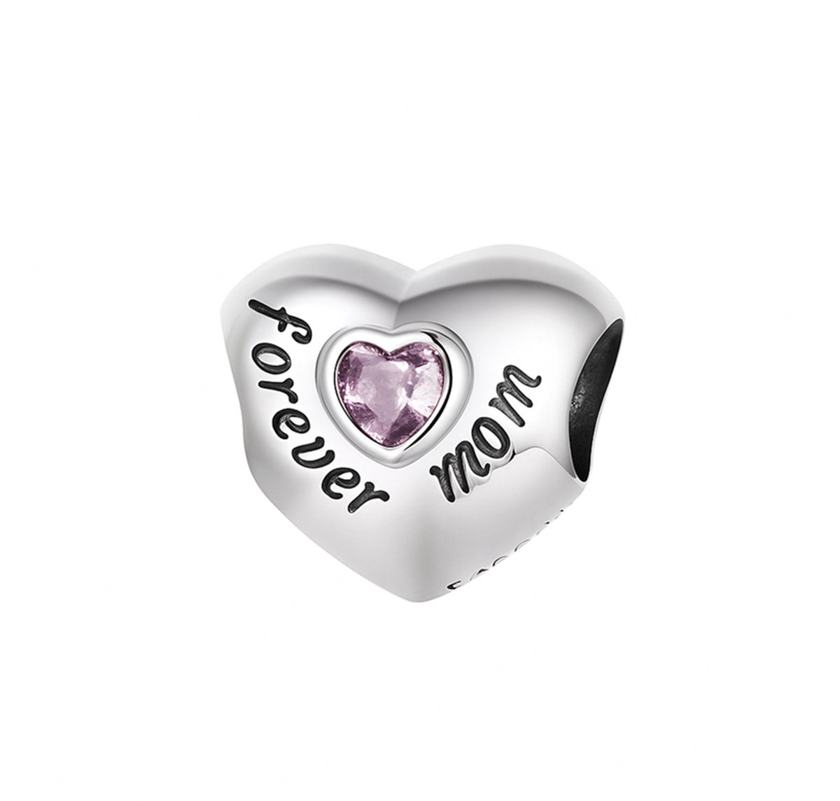 RomyStones – Forever Mom Bedel – Zilver – Bedelarmband – Moederdag - Mama
