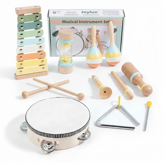 Ensemble d'instruments de musique en bois Joylux® (5 pièces) – Jouets en bois pour Ensemble d'instruments de musique en bois Joylux® (5 pièces) – Jouets en bois pour