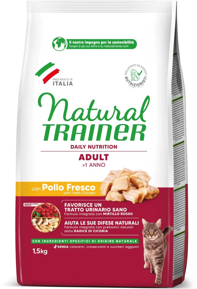 Natural Trainer Adult Kip 1,5 kg - Kattenvoer