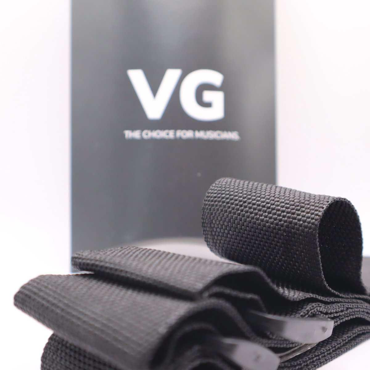 VG gitaarband - gitaarriem | zwart | nylon | geschikt voor alle gitaren