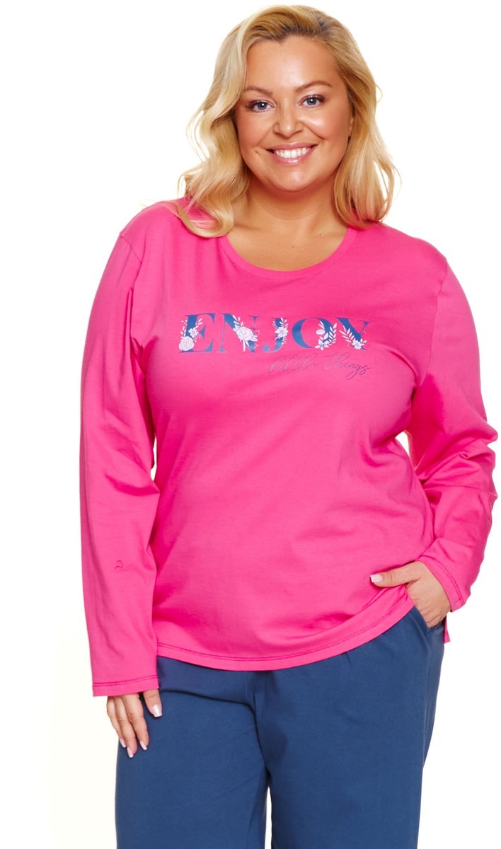 Doctor Nap Katoenen Dames Pyjama Plus Size Plus Size Peony PB.7328 40 / Roze