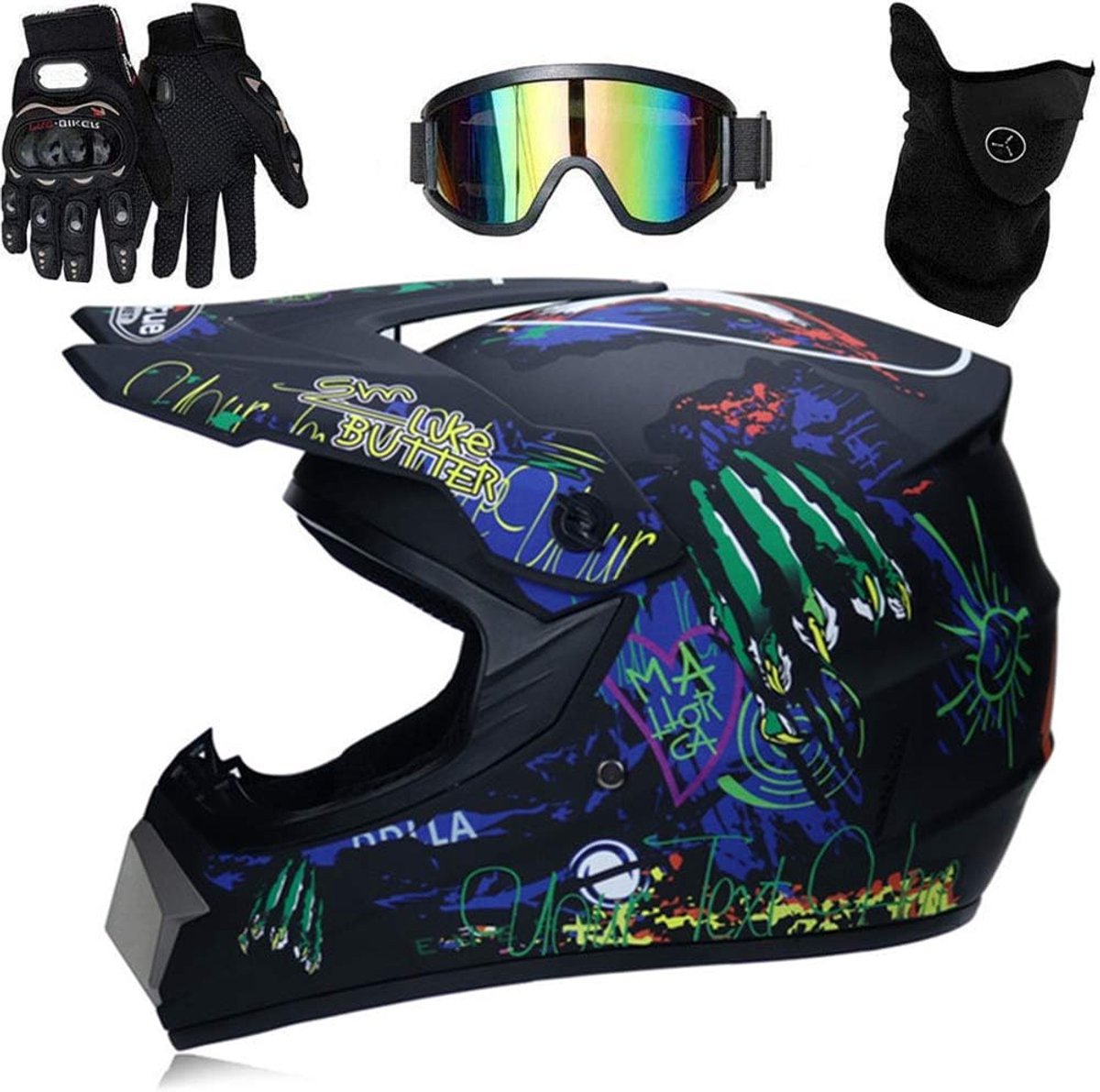 Lexium Motorcross Helm - Maat S - Crosshelm - MTB helm - Motor Helm - MTB Kleding - Cross Helm – foto 2