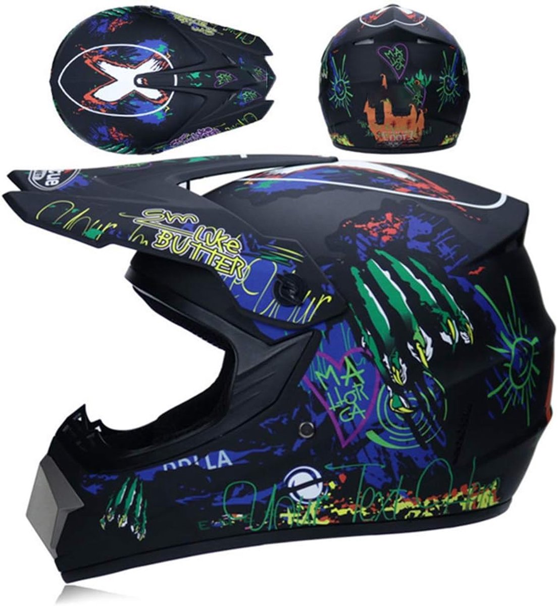 Lexium Motorcross Helm - Maat S - Crosshelm - MTB helm - Motor Helm - MTB Kleding - Cross Helm – foto 8