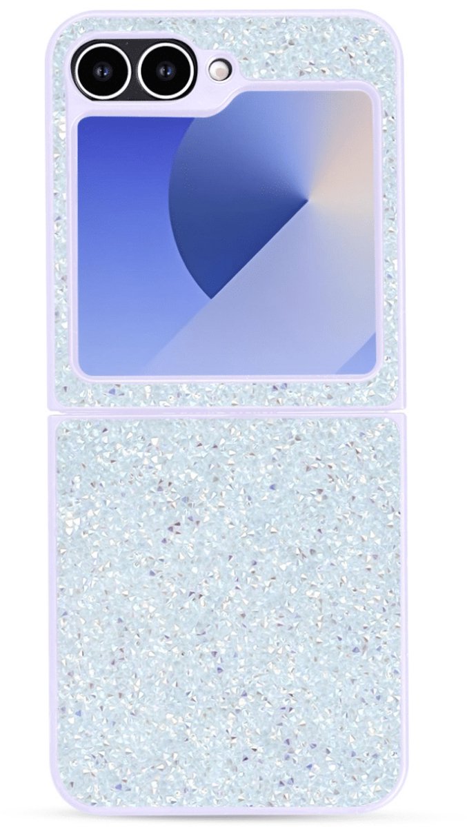 Casemania – Backcover – Glitter - Geschikt voor Samsung Z Flip 7 Blauw