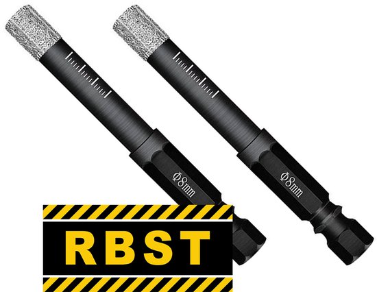 RBST Diamantboor 8mm - 2 stuks - Tegelboor - Gel Gekoeld