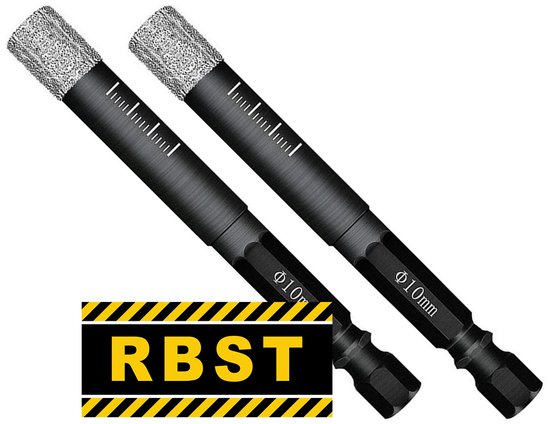 RBST Diamantboor 10mm - 2 stuks - Tegelboor - Gel Gekoeld