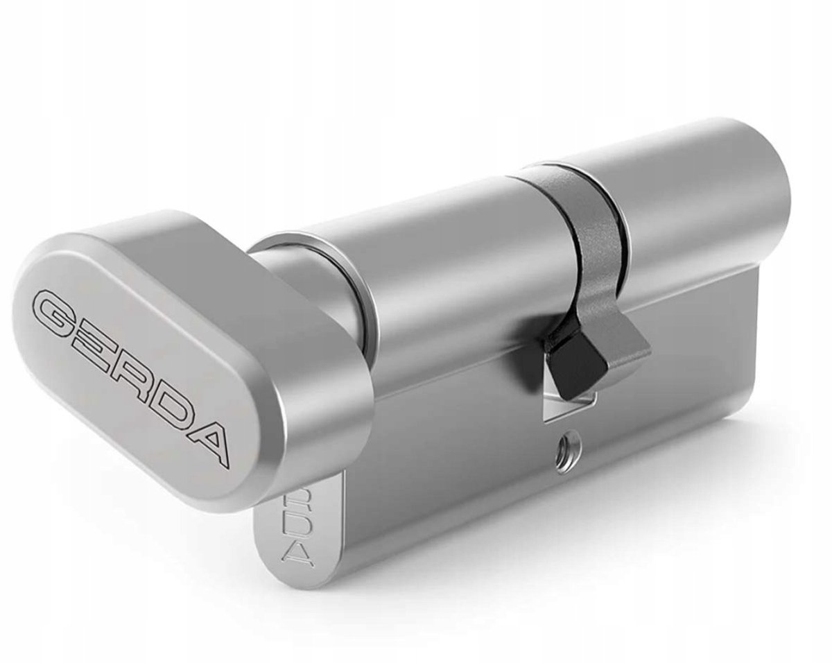 Gerda H+ Cilinder 30/40mm Nikkel met Knop, 5 Sleutels, A2P Mark