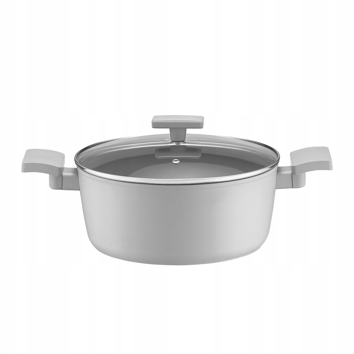 Ambition Gris Aluminium Pan 6.5L met Deksel - 28cm