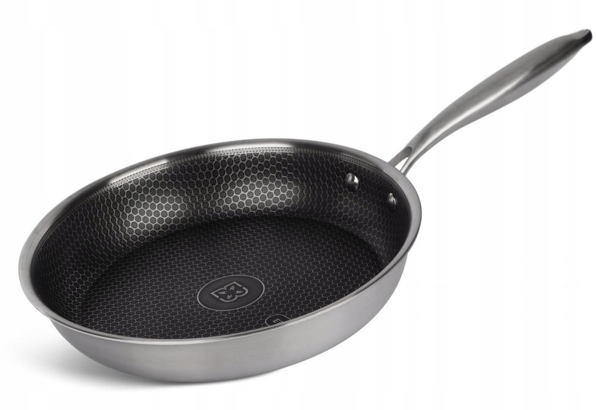 Edenberg Koekenpan 24cm RVS met Honingraat Anti-aanbaklaag