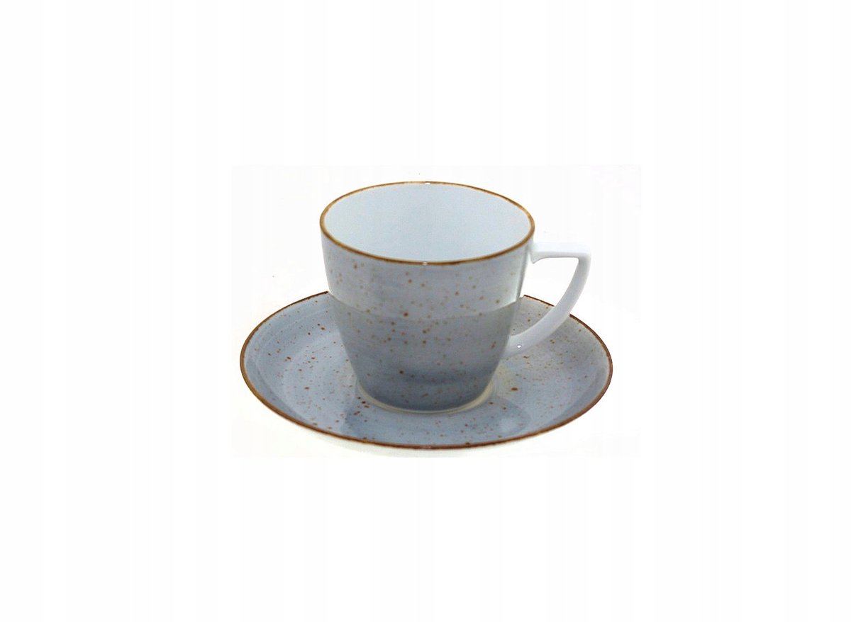 Lubiana Porseleinen Kop in Schotel Grijs 350ml