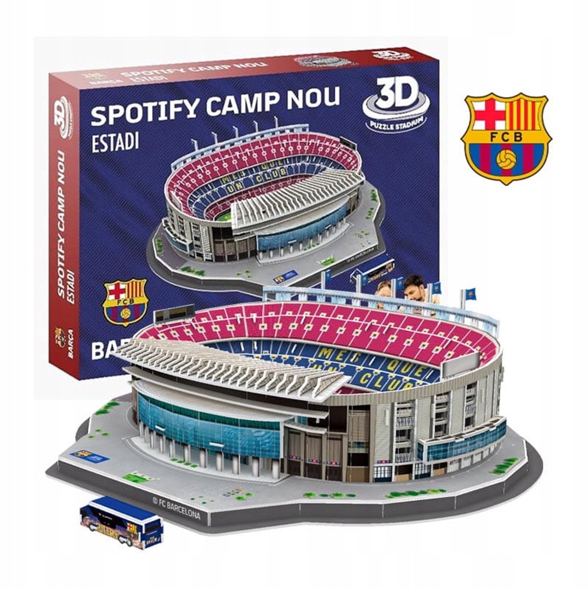 Camp Nou 3D-puzzel - 98 elementen - Voetbalstadion-model
