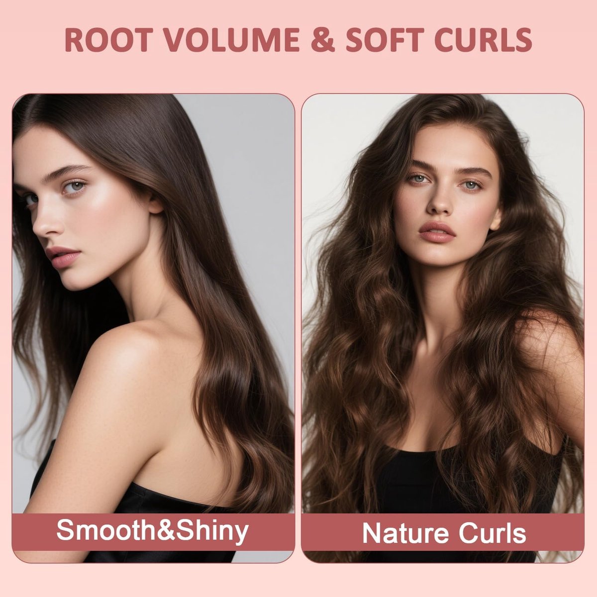 1,25/1,5 inch krulborstel, keramische dubbele PTC verwarmde - afbeelding 2