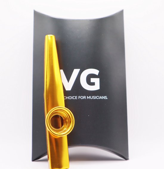 VG Kazoo instrument de musique en métal - couleur or