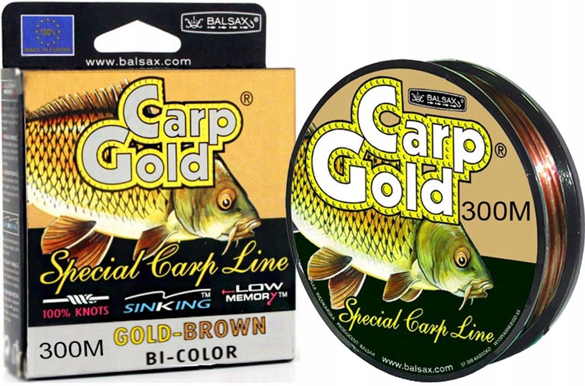 Balsax Carp Gold feeder lijn 300m 0.20mm - Sterk & Duurzaam