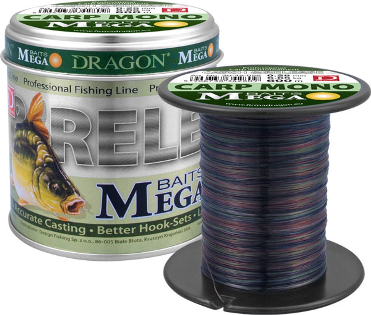Drakenkarper Hier Vislijn Mega Baits Camo 600m 0.33mm