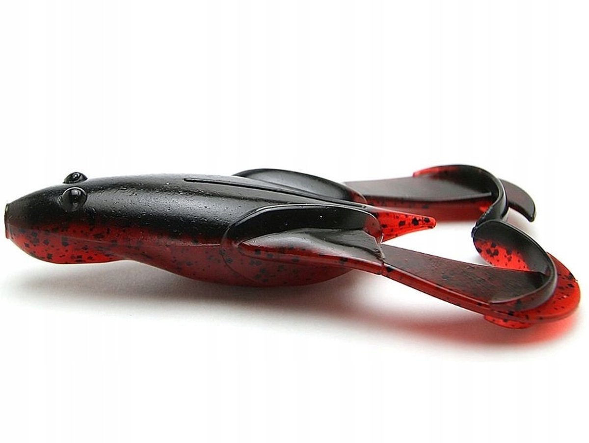Keitech Noisy Flapper 3.5" 467 Zwart Rood Buik - Rubberen kunstaas