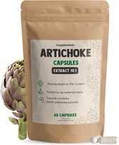 Cupplement Artisjok Extract 1.000 mg 60 Capsules - Artisjok 10:1 extract - 2,5% cynarine - 500 mg per capsule - 60 capsules - Vegan - Zonder toevoegingen - Lab getest - 30 tot 60 dagen voorraad per zakje