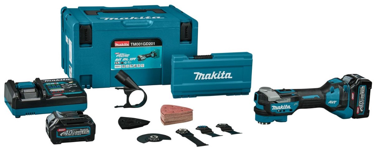 Makita TM001GD201 Accu multitool + accessoires XGT 40V Max 2.5Ah in Mbox thumbnail 2