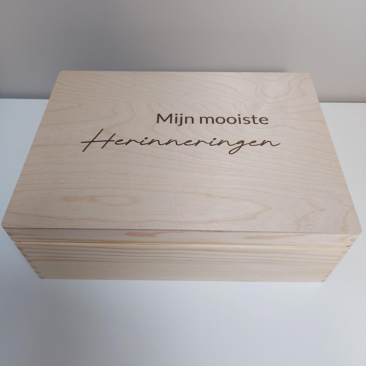 Memory box baby - Houten opbergkist - mijn mooiste herinneringen - Herinneringsbox - Kraamcadeau - Grote stevige houten opbergkist - Herinneringsdoos