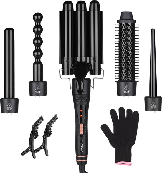 Evolure Krultang - Wafeltang - Waver - 5-delige Haarkruller - Evolure - €39,95