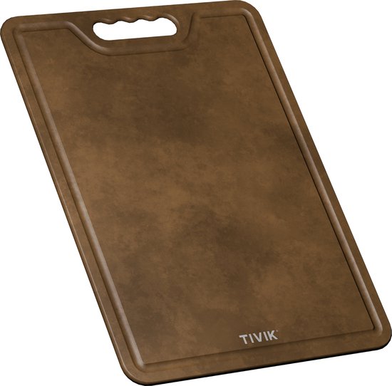 TIVIK - Planche à découper - Fibre de bois - Marron - 25x35CM