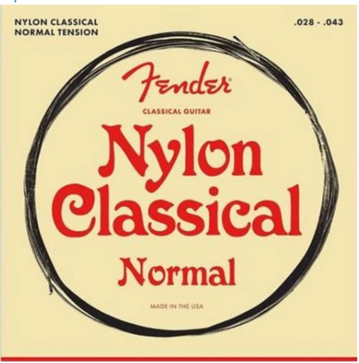 Fender Nylon Snarenset voor de Klassieke Gitaar Met Plectrum