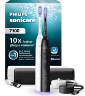 Philips Sonicare 7100 Series - Elektrische Tandenborstels - Wit & Zwart - Duopack – Reisetui - Gezonder tandvlees - HX7429/02
